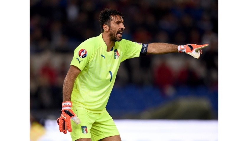 Buffon's Italy Match Shirt, Euro 2016 Qualifiers