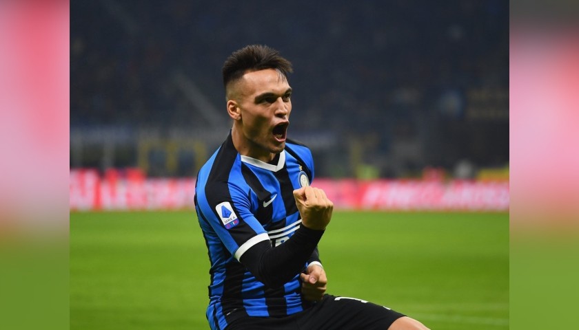 Lautaro's Inter Worn and Signed Shirt, Serie A 2019/20