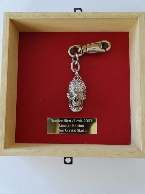 "Mini Crystal Skull" keychain by Damien Hirst
