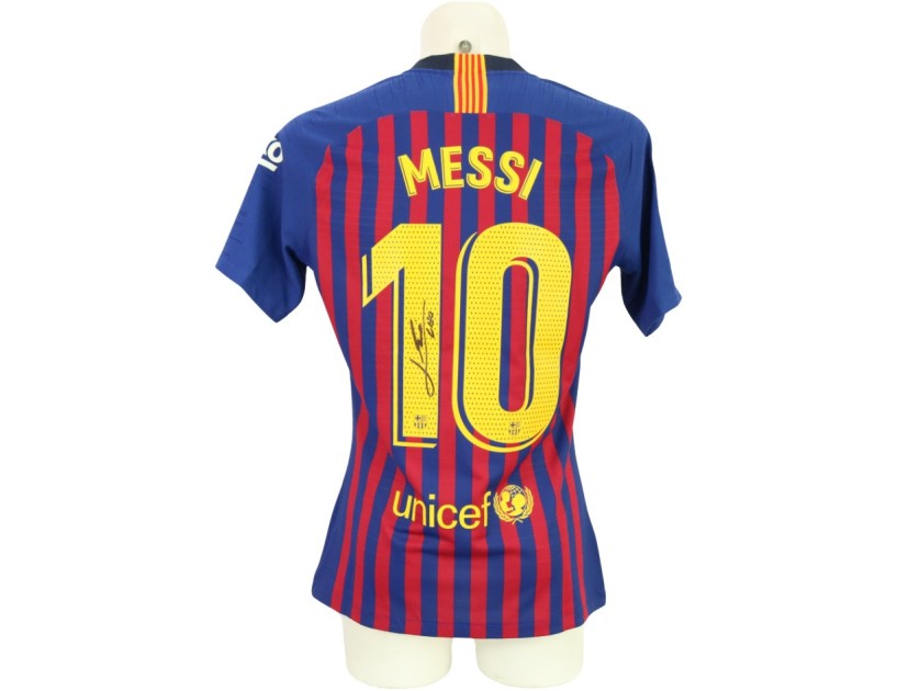 Maglia da partita firmata da Lionel Messi per FC Barcelona e Real Betis 2018