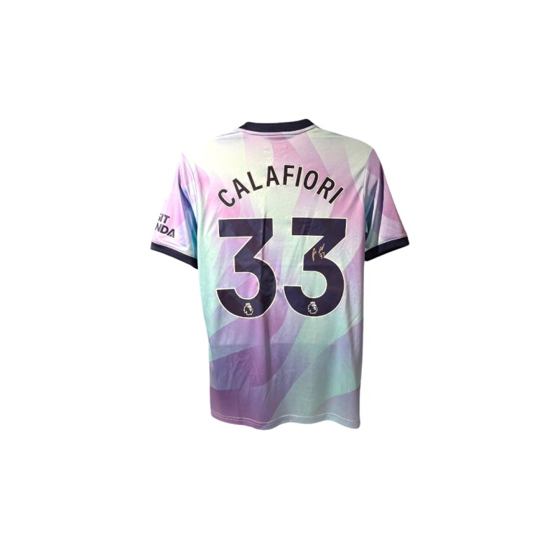 Riccardo Calafiori's Arsenal 2024/25 Signed Replica Third Shirt