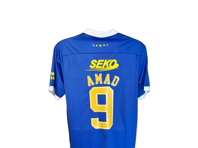 Amad Diallo Signed Glasgow Rangers 2022-23 Home Football Shirt