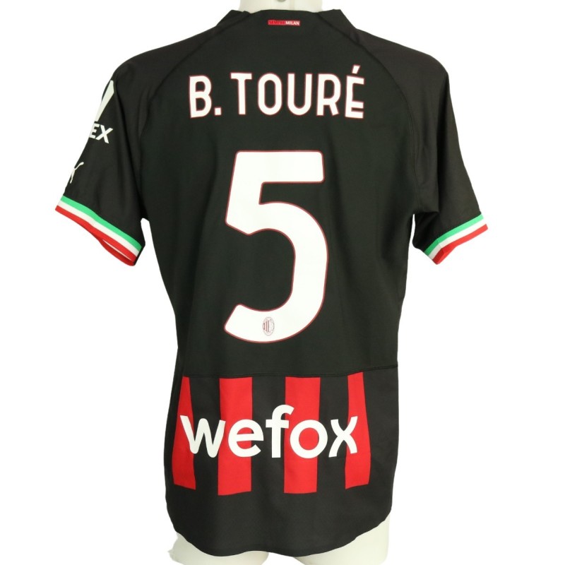 Ballo-Toure's AC Milan Match-Issued Shirt, 2022/23