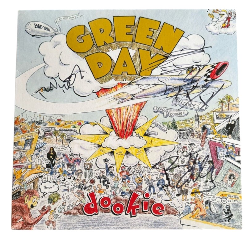 LP in vinile "Dookie" dei Green Day - Autografato