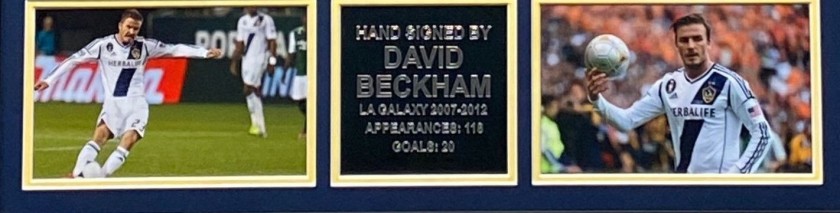 Lot Detail - David Beckham Signed LA Galaxy MLS Jersey in Framed Display