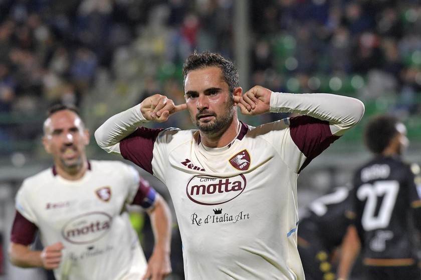 Schiavone's Salernitana Worn Shirt, 2021/22