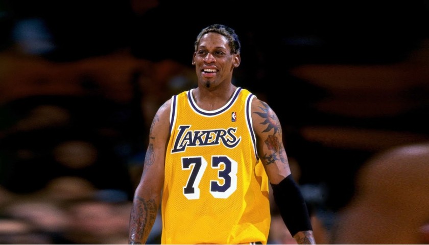 Rodman store laker jersey