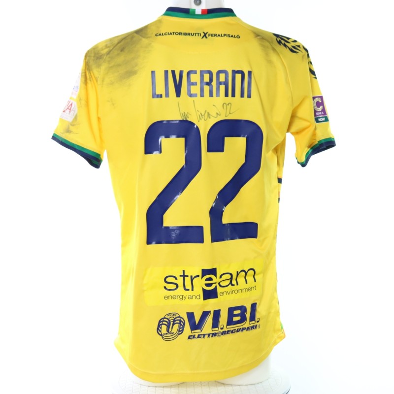 Liverani's Feralpisalò vs Virtus Verona CALCIATORIBRUTTI Unwashed Signed Shirt, 2025