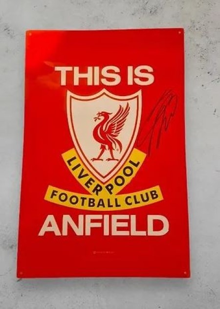 Jurgen Klopp Signed Liverpool Tunnel Sign