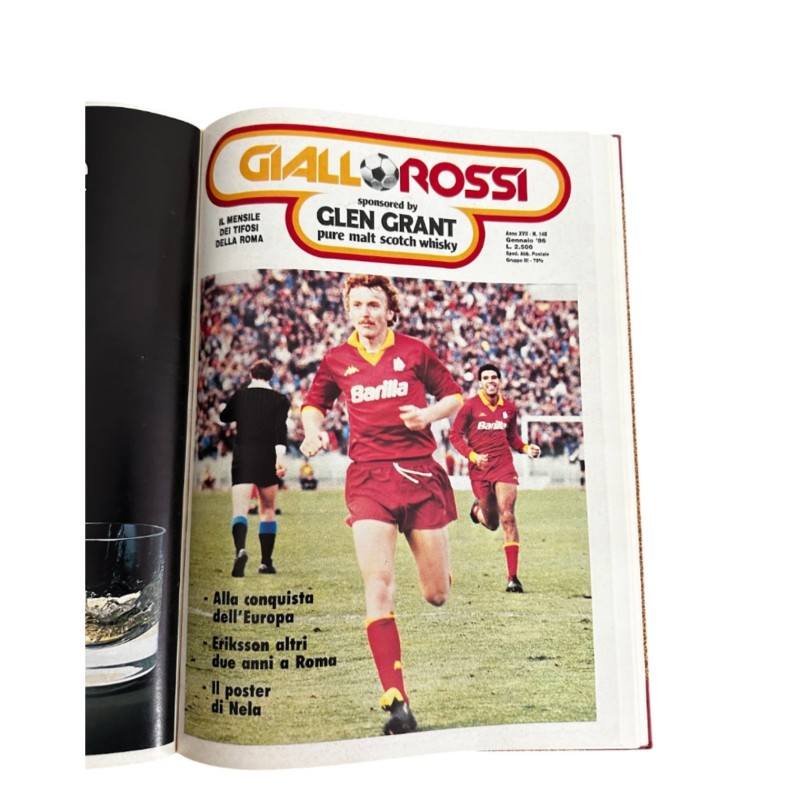 Vintage Mixed Bound Volumes of “Roma Giallorossa” Magazine, 1985-1986