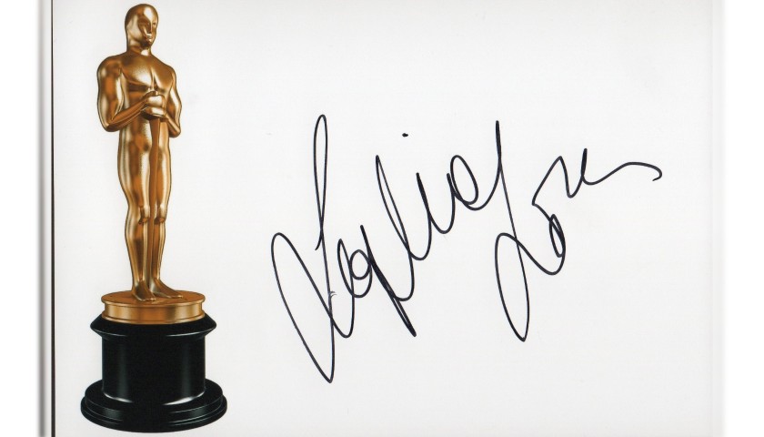 Oscar Photograph Signed by Sophia Loren