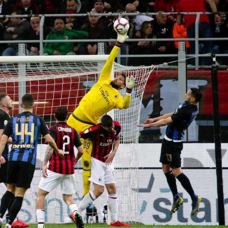 Donnarumma's Worn and Signed Shirt, Milan-Inter 2019 