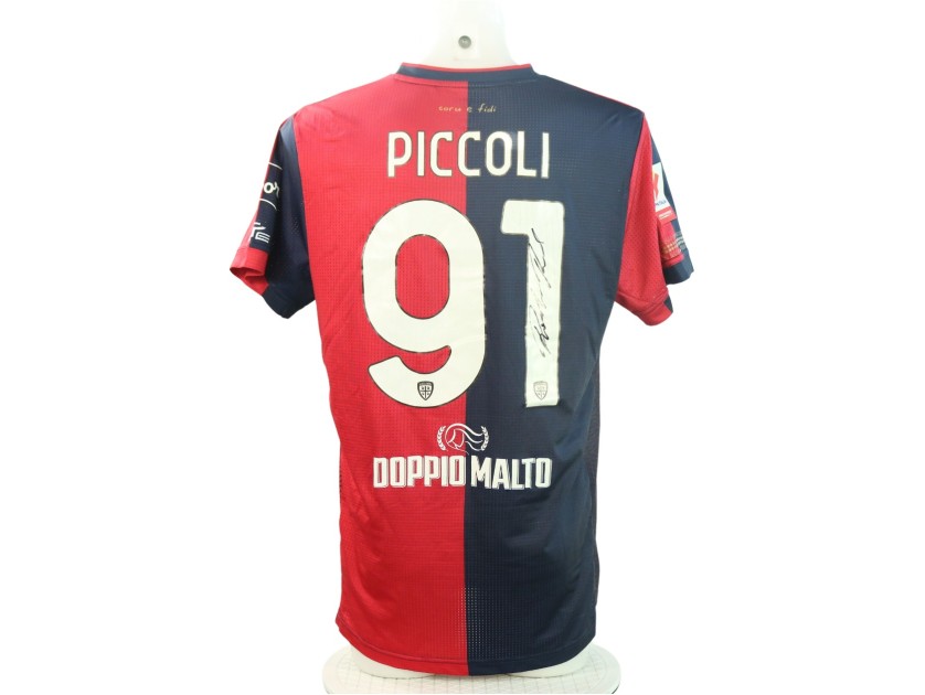 Piccoli's Signed Unwashed Shirt, Cagliari vs Cremonese 2024