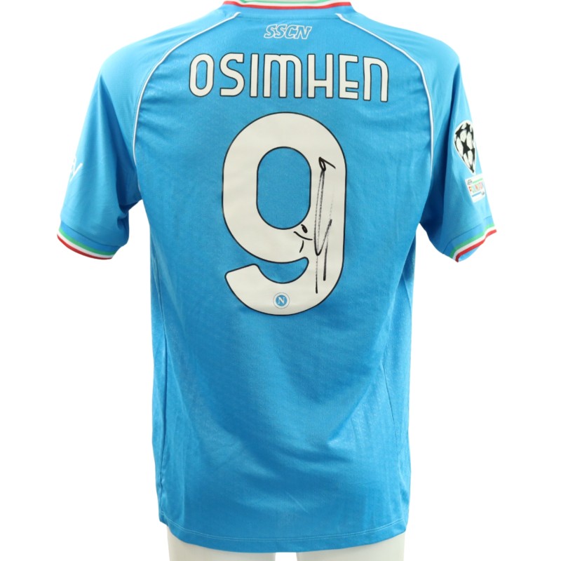 Maglia Osimhen Napoli Indossata, UCL 2023/24 - Autografata