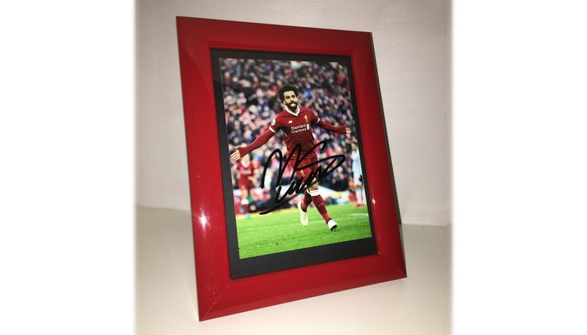 Mo Salah Framed Display Gift With Reproduced Digital Signature 