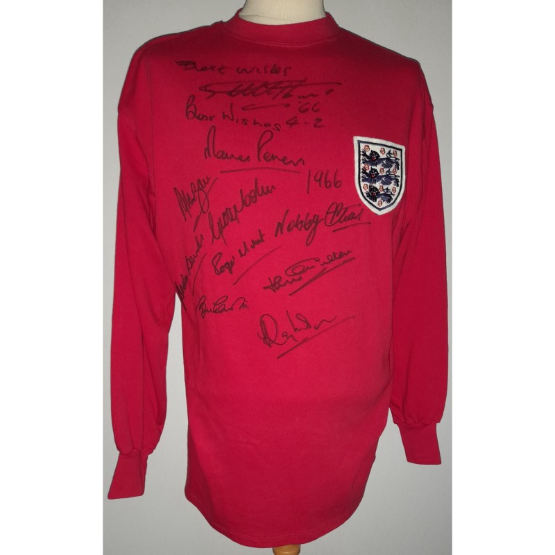 England 1966 World Cup Winners Retro Multi Signed Shirt