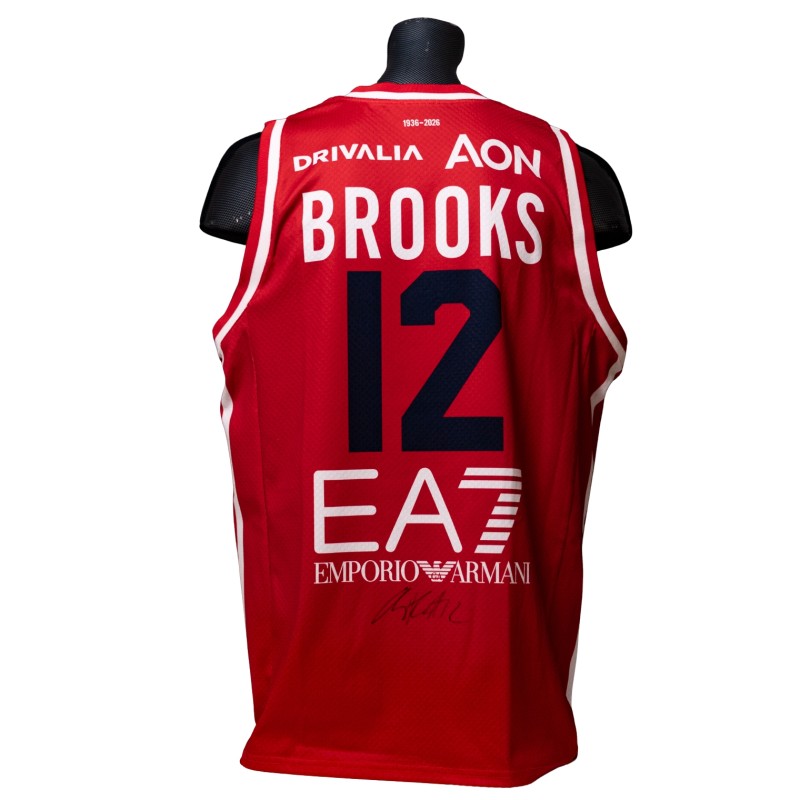 Armoni Brooks' Signed Match-Worn Jersey, Olimpia Milano vs Guerri Napoli 2026