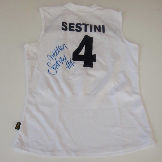 Sestini Cariparma volley worn shirt - signed