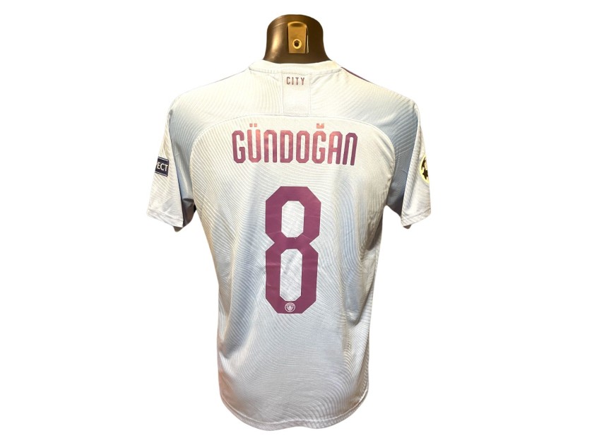 Ilkay Gundogan's Manchester City Champions League 2019 Match Shirt vs GNK Dinamo Zagreb