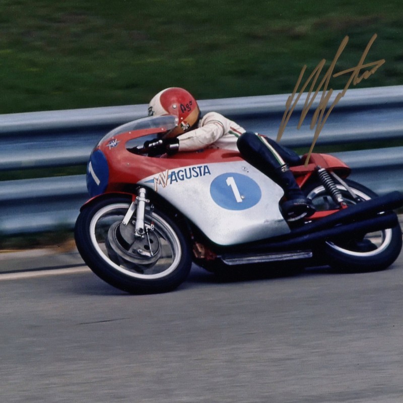 Photograph Signed by Giacomo Agostini