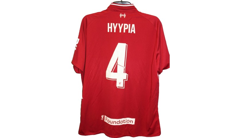 Hyypia's Liverpool Legends Game Worn and Signed Shirt
