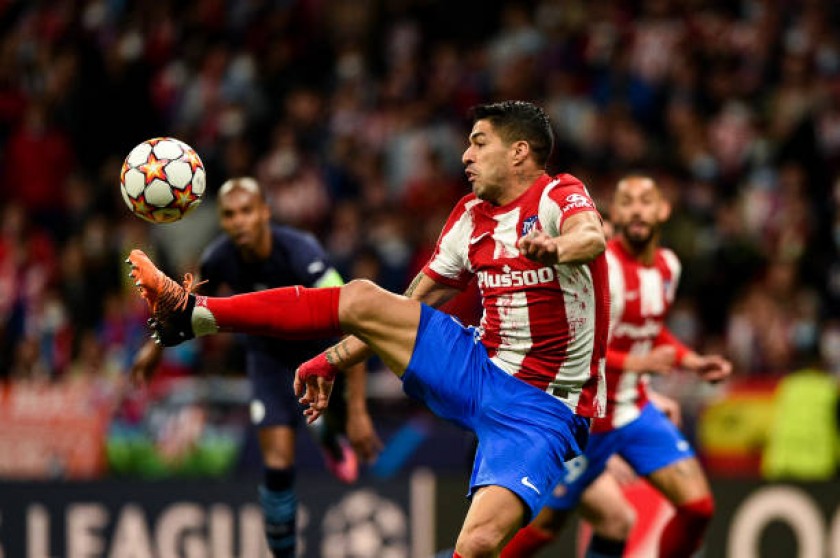 Suarez's Atletico Madrid Match Shirt, UCL 2021/22