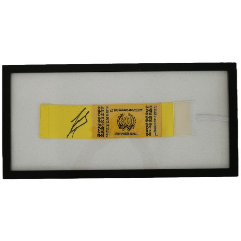 "800 apparences" Framed Armband - Signed by Javier Zanetti