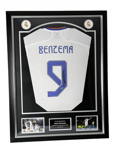 Karim Benzema's Real Madrid 2021/22 Signed and Framed Shirt
