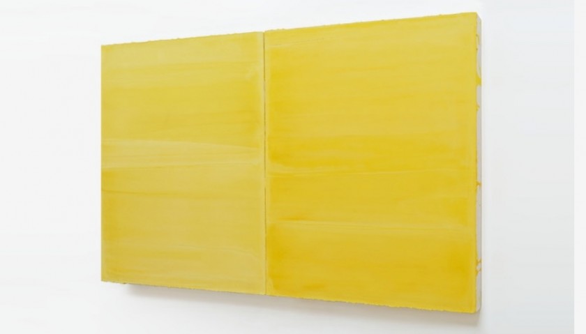 "Untitled" Yellow Artwork by Willy De Sauter