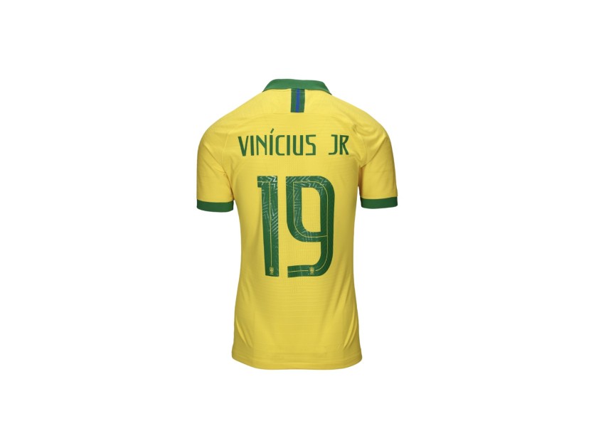 Vini Jr's Brazil Match-Issued Shirt, 2019