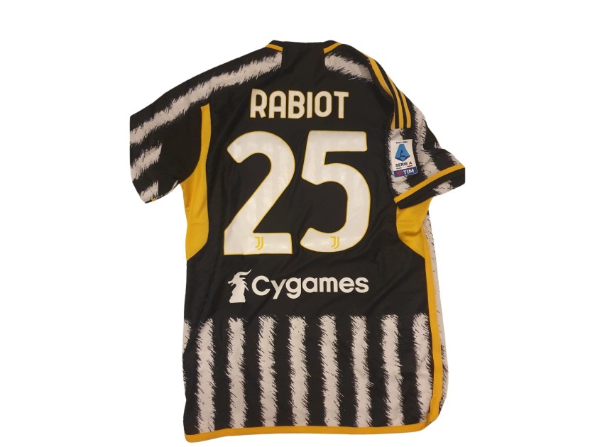 Maglia indossata Rabiot Juventus vs Sassuolo 2024