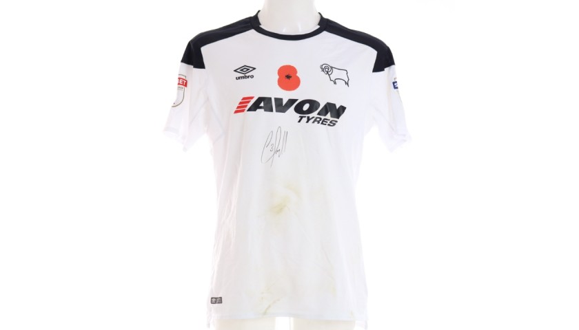 Forsyth's Worn and Signed Derby County Poppy Shirt