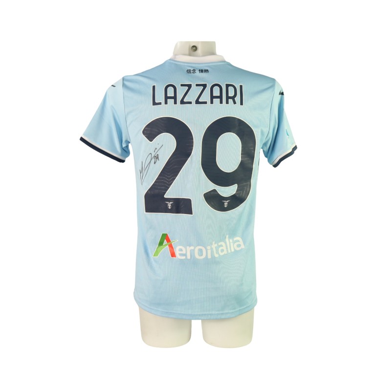 Lazzari's Signed Match-Worn Shirt Lazio vs Verona 2024