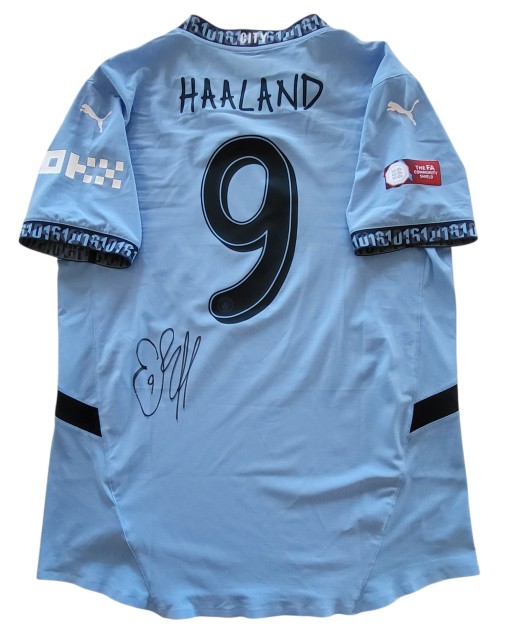 Haaland's Signed Issued Shirt, Manchester City vs Manchester United 2024