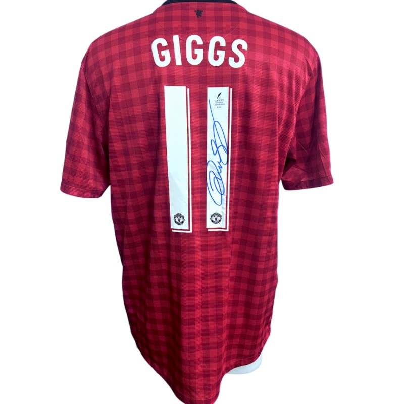 Giggs' Manchester United Signed Official Shirt, UCL 2012/13