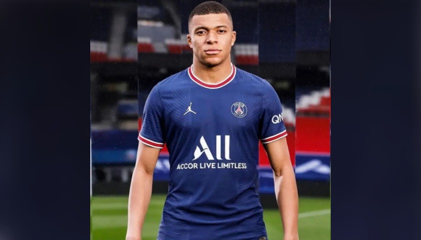 Mbappe's Official PSG Signed Shirt, 2021/22