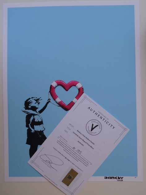 Banksy x Post Modern Vandal "Girl With Heart Shaped Float", 2021