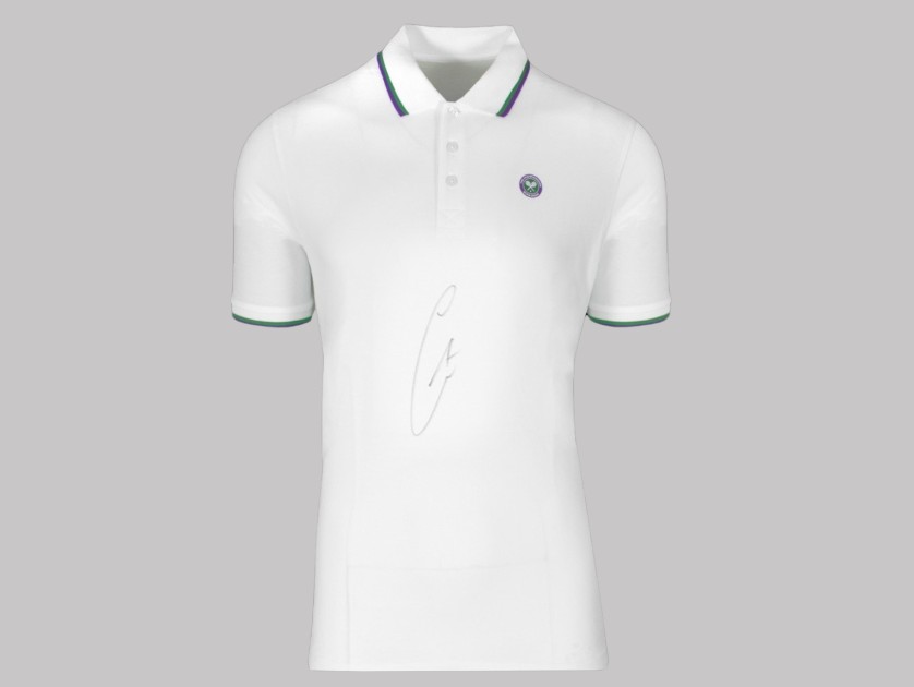 Polo di Wimbledon firmata da Carlos Alcaraz in confezione deluxe