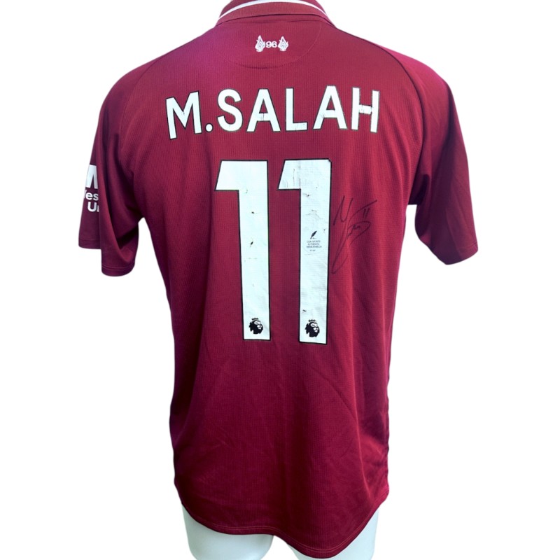 Salah's Liverpool Signed Official Shirt, 2018/19