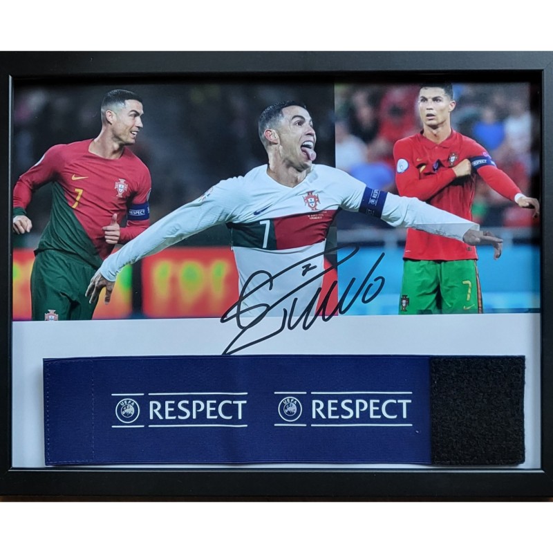 Ronaldo's Signed Portugal Match-Issued Captain's Armband