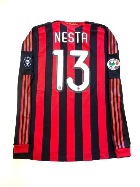 Nesta's Milan Match-Issued Shirt, 2009/10