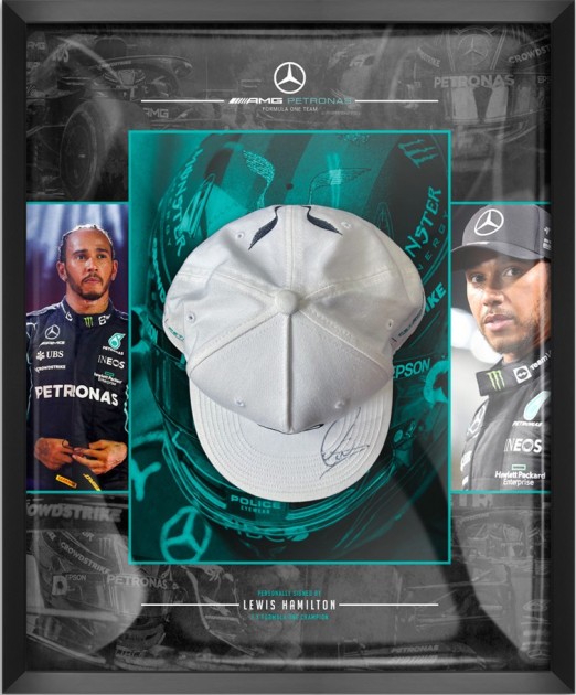 Lewis Hamilton Signed and Framed Official Cap CharityStars