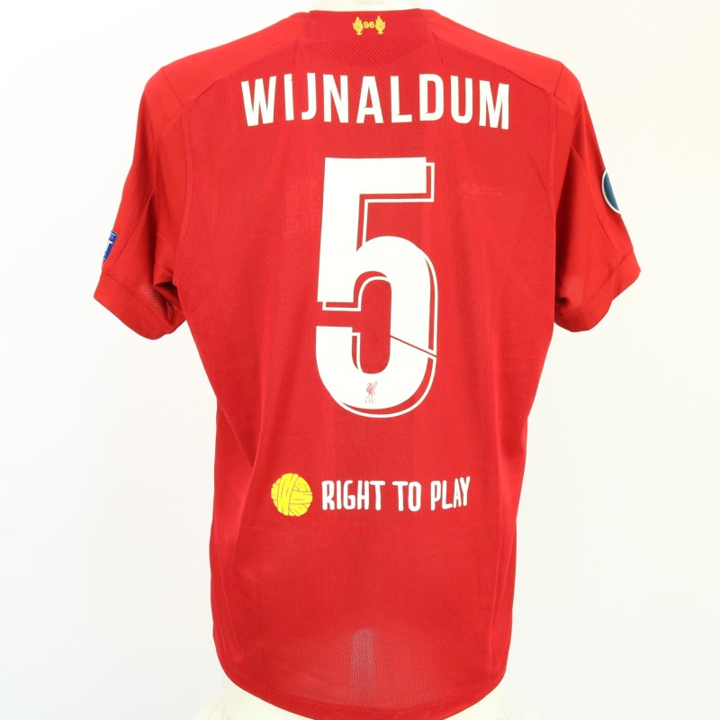 Georginio Wijnaldum's Liverpool Champions League 2021 Match Shirt, vs Atlético de Madrid