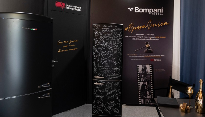 Unique Work of Art - Bompani Fridge Signed by 105 celebrities