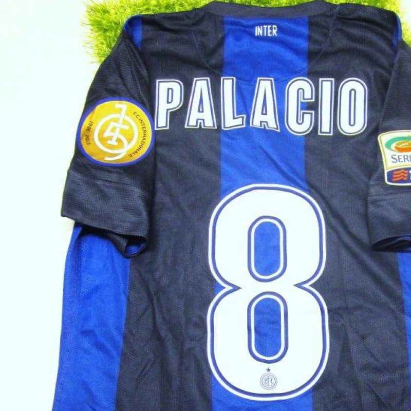 Inter 12/13 match worn shirt, Palacio, Serie A 12/13 - UNWASHED