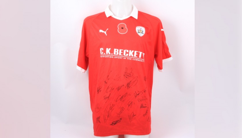 Barnsley Official Poppy Shirt Signed by the Team