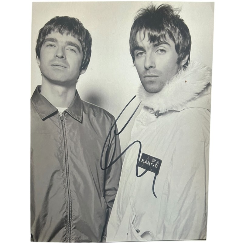 Fotografia firmata di Liam Gallagher degli Oasis