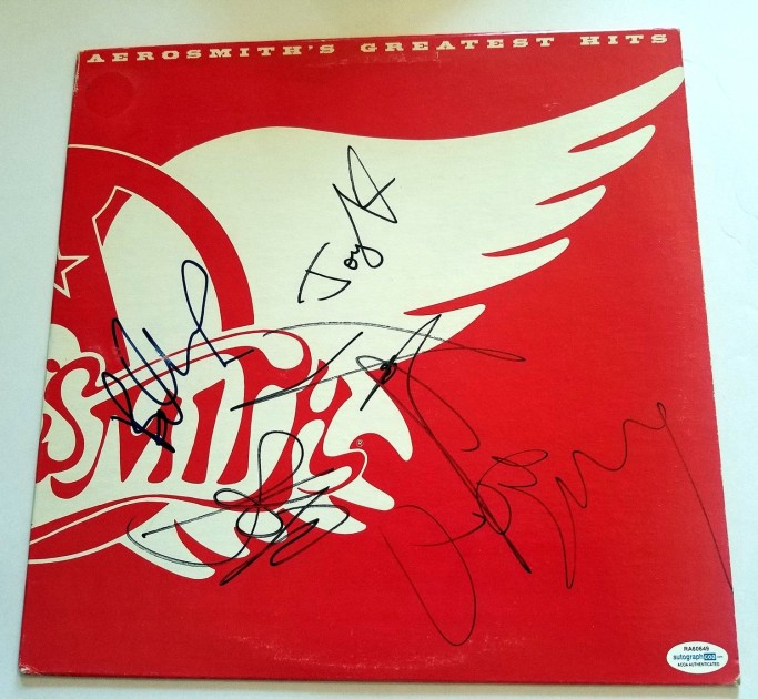 Aerosmith Signed Greatest Hits Record Album