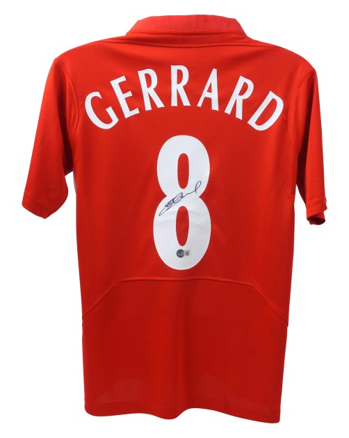 Replica della maglia firmata di Steven Gerrard del Liverpool FC