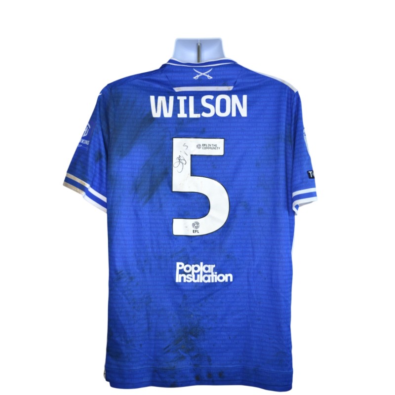 Wilson's Bristol Rovers EFL Sky Bet League One Signed Match Worn Shirt, vs Wrexam